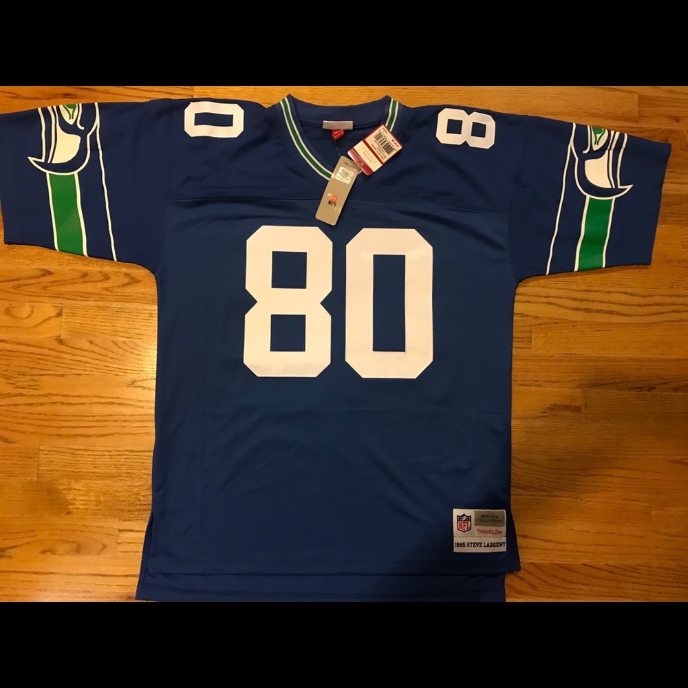 Steve Largent Mitchell n Ness throwback sz 44 BNWT